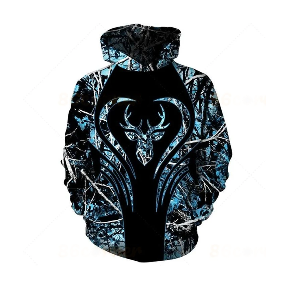 Awesome hoodied 3D ALL Print BLUE DEER-Men and Women Hoodie - HBC0001