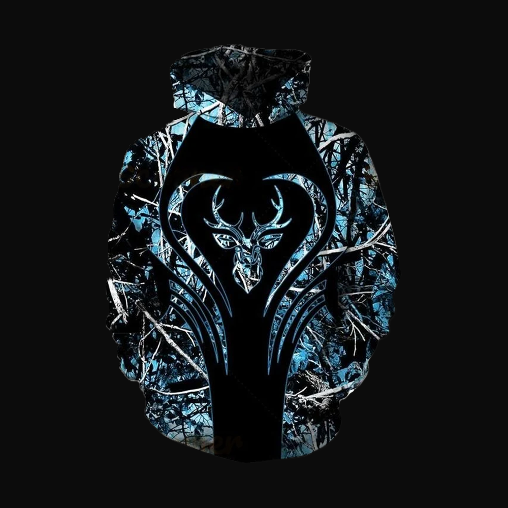 Awesome hoodied 3D ALL Print BLUE DEER-Men and Women Hoodie - HBC0001