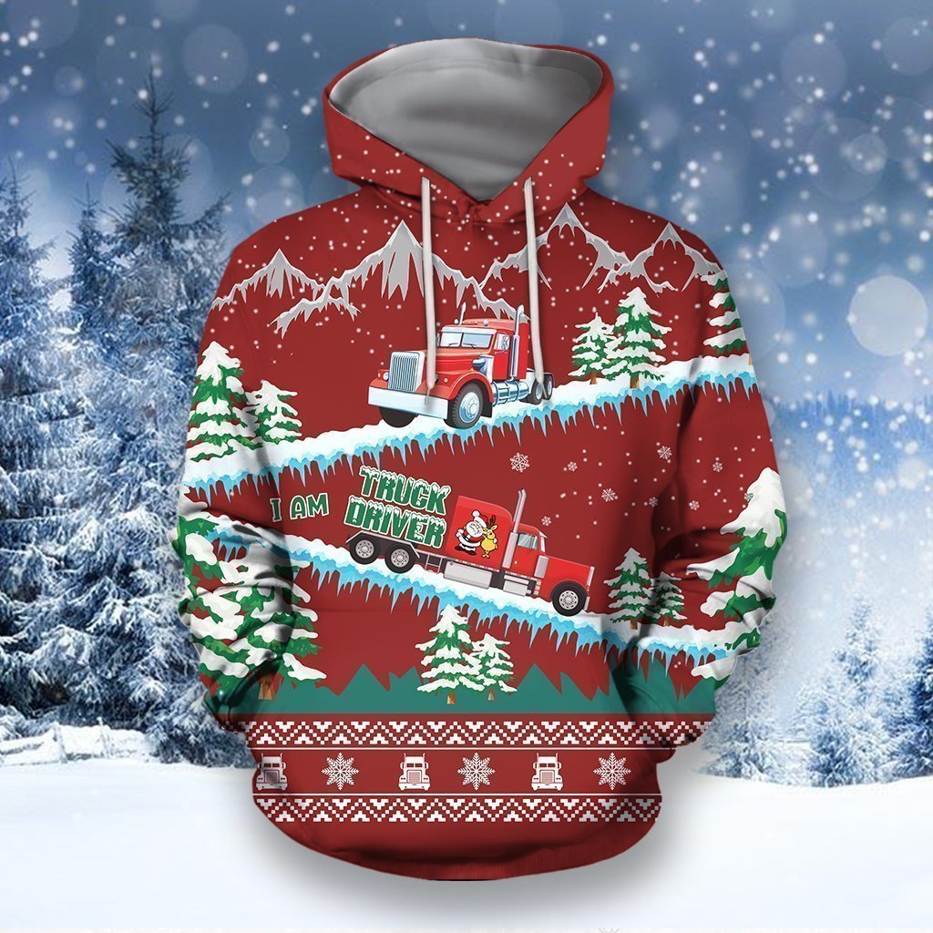 Awesome Hoodie Christmas Truck for Men and Women HBC327