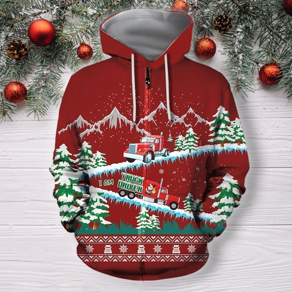 Awesome Hoodie Christmas Truck for Men and Women HBC327