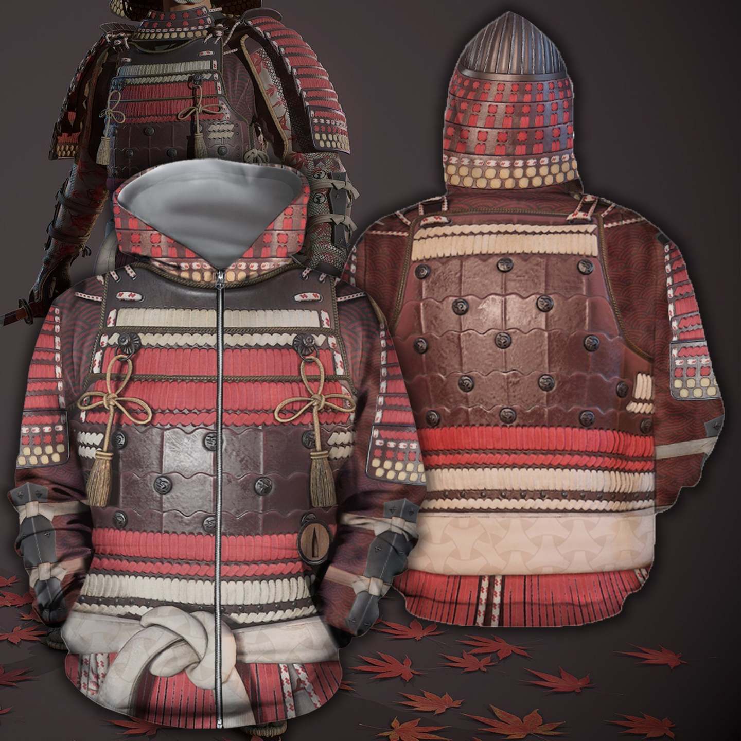3D All Over Printed Samurai Armor Tops