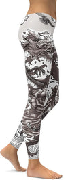 Awesome Hoodied - Tattooed Dragon Leggings - QK4004