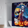 Awesome hoodied The Nightmare Before Christmas Shower Curtain Printed 3D Grommet Curtains - NQC0012