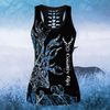 Awesome Hoodie 3D All Over Print BLUE COUNTRY GIRL ON BLACK Combo Tank + Legging NQLG002