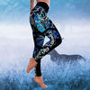 Awesome Hoodie 3D All Over Print BLUE COUNTRY GIRL ON BLACK Combo Tank + Legging NQLG002