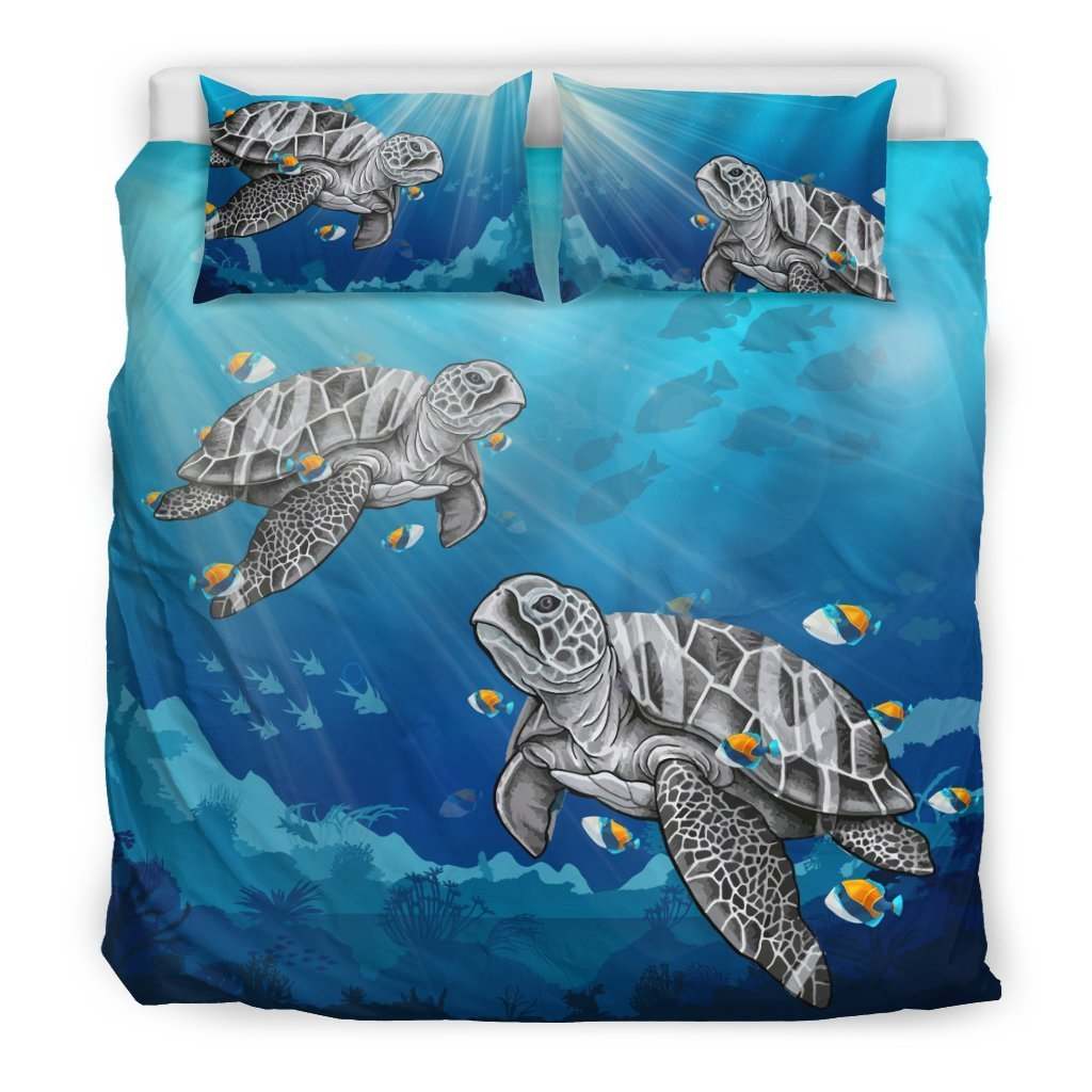 Awesome Hoodies - HAWAII TURTLE IN THE OCEAN BEDDING - Cross Quilt Bedding QK30008