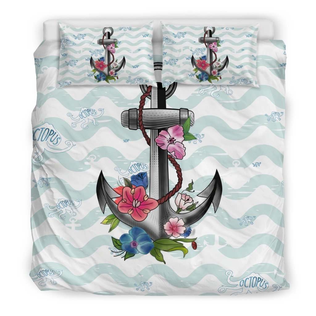 Awesome Hoodies - HIBISCUS BEDDING - Cross Quilt Bedding QK30009