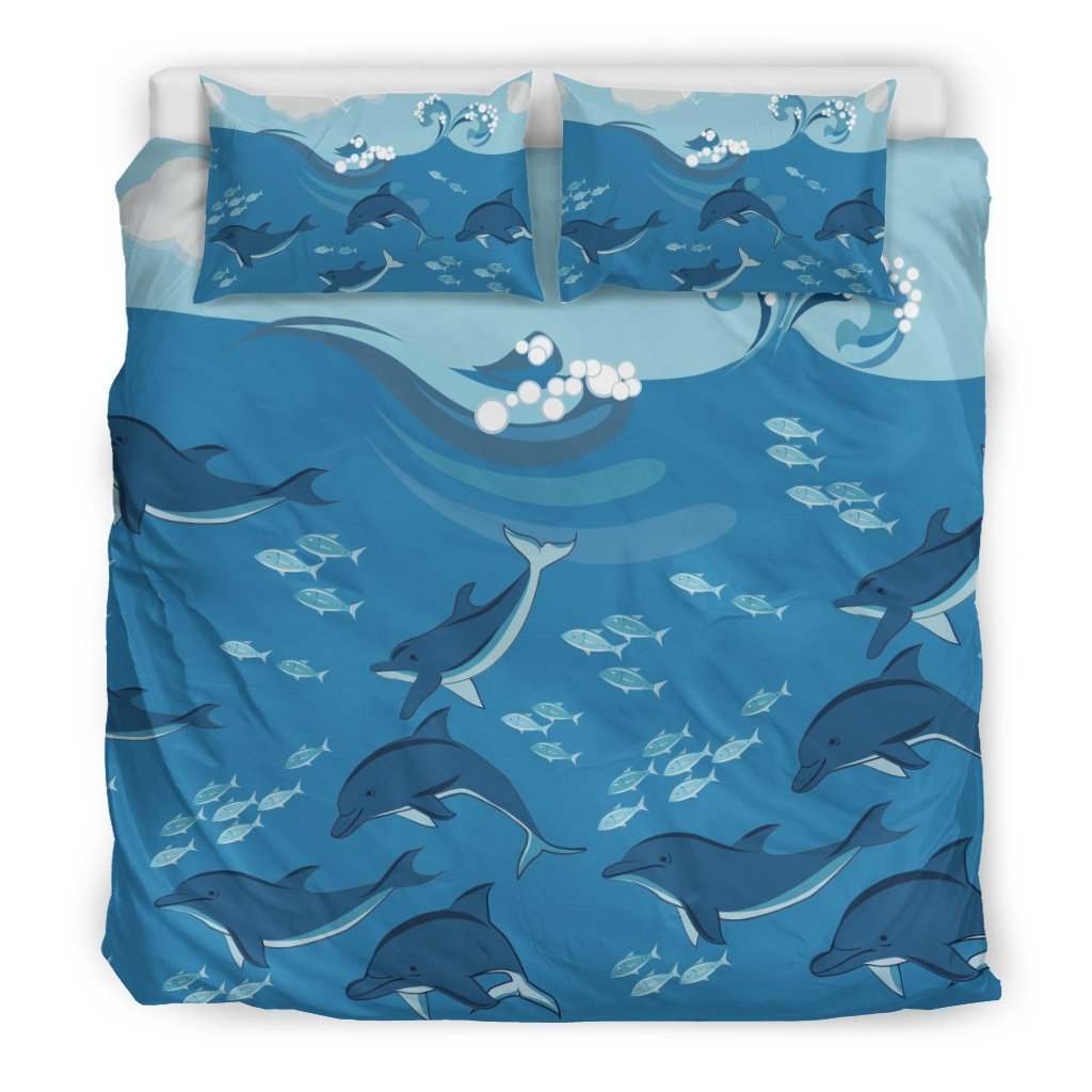 Awesome Hoodies - DOLPHINS BEDDING - Cross Quilt Bedding QK30006