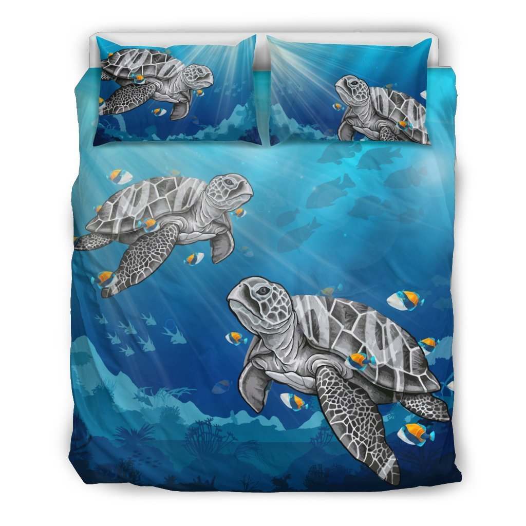Awesome Hoodies - HAWAII TURTLE IN THE OCEAN BEDDING - Cross Quilt Bedding QK30008