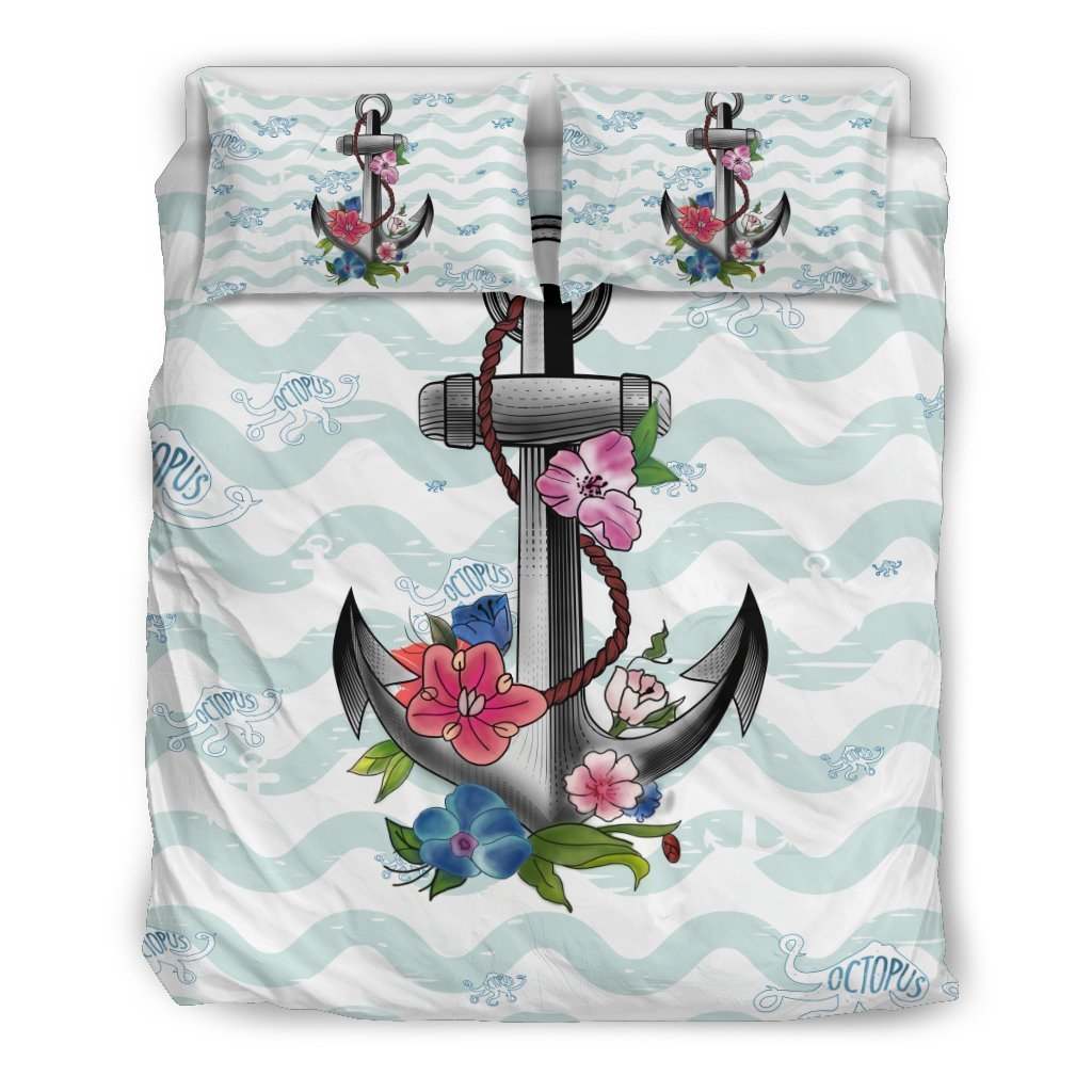 Awesome Hoodies - HIBISCUS BEDDING - Cross Quilt Bedding QK30009