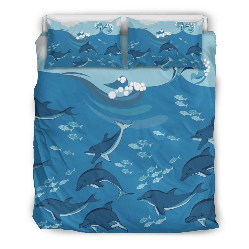 Awesome Hoodies - DOLPHINS BEDDING - Cross Quilt Bedding QK30006