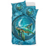 Awesome Hoodies - BLUE OCEAN TURTLE BEDDING - Cross Quilt Bedding QK30002