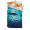 Awesome Hoodies - HAWAII WHALE AND TURTLE BEDDING - Cross Quilt Bedding QK30005