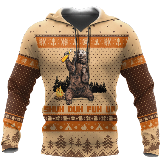 All Over Print Chirstmas Bear for Men and Women, T-Shirt, Zip Hoodies, Sweatshirt HBC0079
