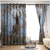 Awesome hoodied Pattern Deer All Printed 3D Grommet Window Curtains- HD34