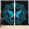 Awesome hoodied Butterfly Printed 3D Grommet Window Curtains HD46