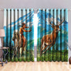 Awesome hoodied Pattern Deer All Printed 3D Grommet Window Curtains- HD38