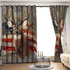 Awesome hoodied Pattern Deer All Printed 3D Grommet Window Curtains- HD36