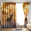 Awesome hoodied Pattern Deer All Printed 3D Grommet Window Curtains- HD37