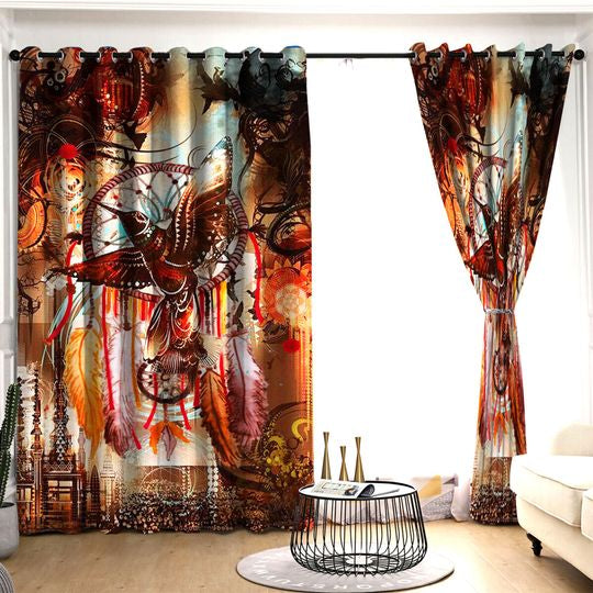 Awesome hoodied Hummingbirds Printed 3D Grommet Window Curtains HD43