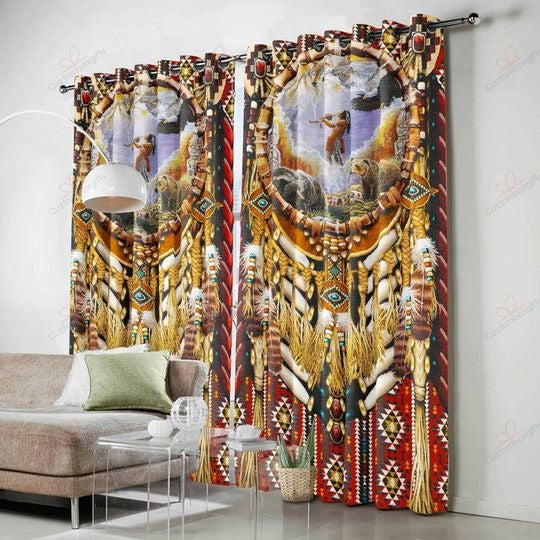 Awesome hoodied Pattern Chiefs All Printed 3D Grommet Window Curtains- HD93