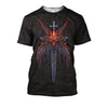 Awesome Hoodied 3D All Over Printer  Dragon Blades  HD006