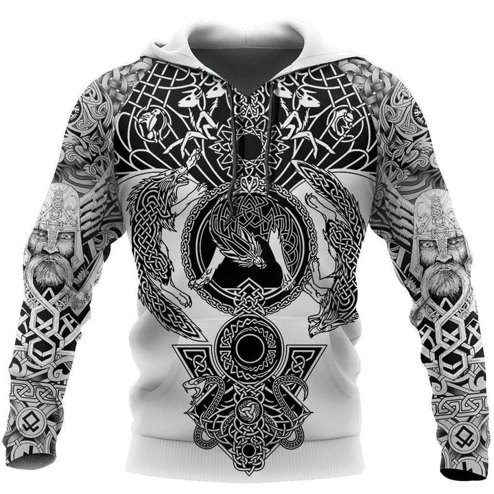 Awesome Hoodied VIKING TATTOO ALL-OVER PRINT For Male and Female HD001