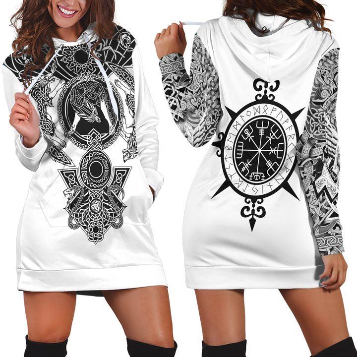 Awesome Hoodied VIKING TATTOO ALL-OVER PRINT For Male and Female HD001