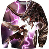 Awesome Hoodied 3D All Over Printer Dragon  Hoodie Purple - Full Size  HD011