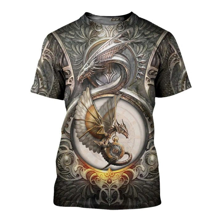 Awesome Hoodied 3D All Over Printer Dragon Armor For Male And Female HD022