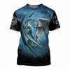 Awesome Hoodied 3D All Over Printer Dungeon Dragon Blue - Full Size  HD017