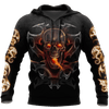 Awesome Hoodied 3D All Over Printer Dragon Dungeon  Skullcap Black  HD032
