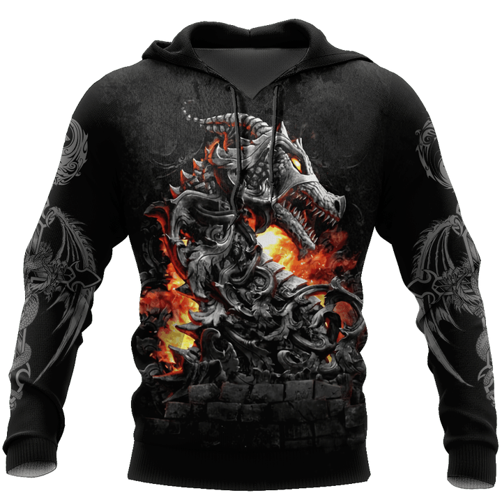 Awesome Hoodied 3D All Over Printer Dragon Dungeon Fide - Full Size  HD033