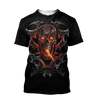 Awesome Hoodied 3D All Over Printer Dragon Dungeon  Skullcap Black  HD032