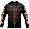 Awesome Hoodied 3D All Over Printer Dragon Dungeon  Skullcap Black  HD032