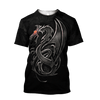 Awesome Hoodied 3D All Over Printer Dragon Dungeon Black - Full Size  HD031