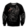 Awesome Hoodied 3D All Over Printer Dragon Dungeon Black - Full Size  HD031