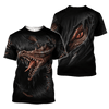 Awesome Hoodied 3D Tattoo Dungeon Dragon  Black - Full Size  HD016