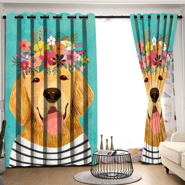 Awesome hoodied Lovely Dogs Pattern Printed 3D Grommet Window Curtains - HB00079