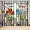 Awesome hoodied Flower Pattern Printed 3D Grommet Window Curtains - HB00080