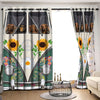 Awesome hoodied Dogs And Flowers Pattern Printed 3D Grommet Window Curtains - HB00081