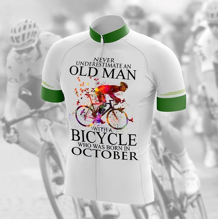 Awesome Hoodie Never Underestimate Octorber - Men's Cycling 3D All Over Print Jersey DC092