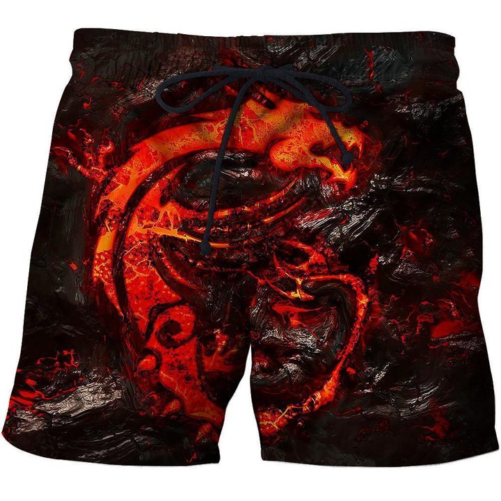 Awesome Hoodied 3D All Over Printer Mark Dragon Red  HD028
