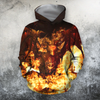 Awesome Hoodied 3D All Over Printer Dragon Fire For  Male And Female - Full Size  HD008