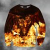 Awesome Hoodied 3D All Over Printer Dragon Fire For  Male And Female - Full Size  HD008