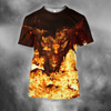 Awesome Hoodied 3D All Over Printer Dragon Fire For  Male And Female - Full Size  HD008