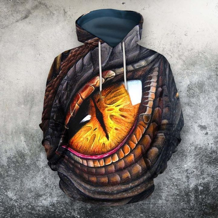 Awesome Hoodied 3D All Over Printer Dragon Eye - Full Size  HD007