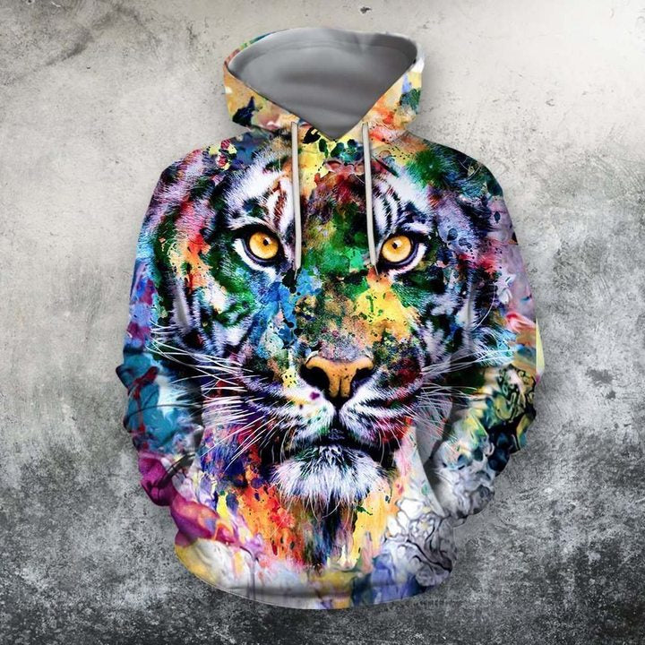 3D All Over Print tiger Hoodie AK002