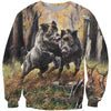 3D All Over Print  Animals Boar for Men and Women Hoodie-very cool