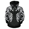 Awesome Hoodied 3D All Over Printer ViKing Tattoo Hoodei-Double Dragon for Men and Women HD002
